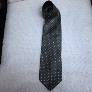 ALFRED SUNG olive green jacquard foulard tie